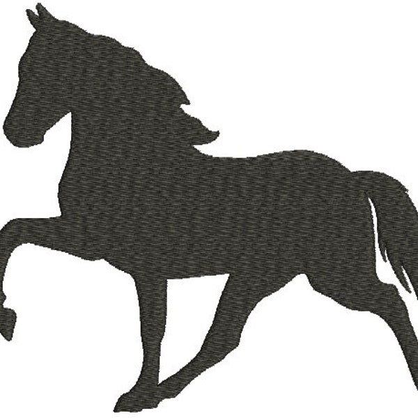 Walking Horse Silhouette design machine embroidery design