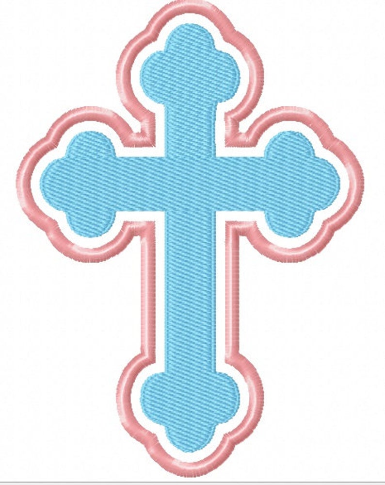 Cross / Christening Cross Machine Embroidery Design Instantly Etsy