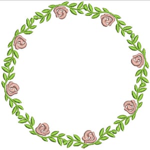 Frame Flowers embroidery design Machine Embroidery Design