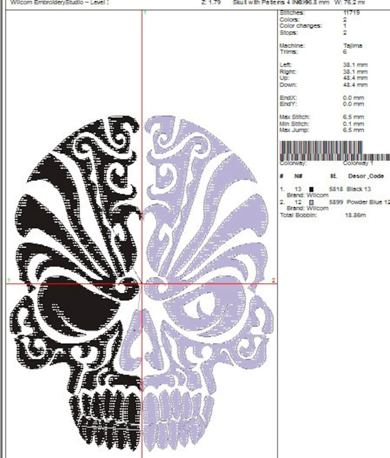 Skull Machine Embroidery Designs Instantly Download - Etsy