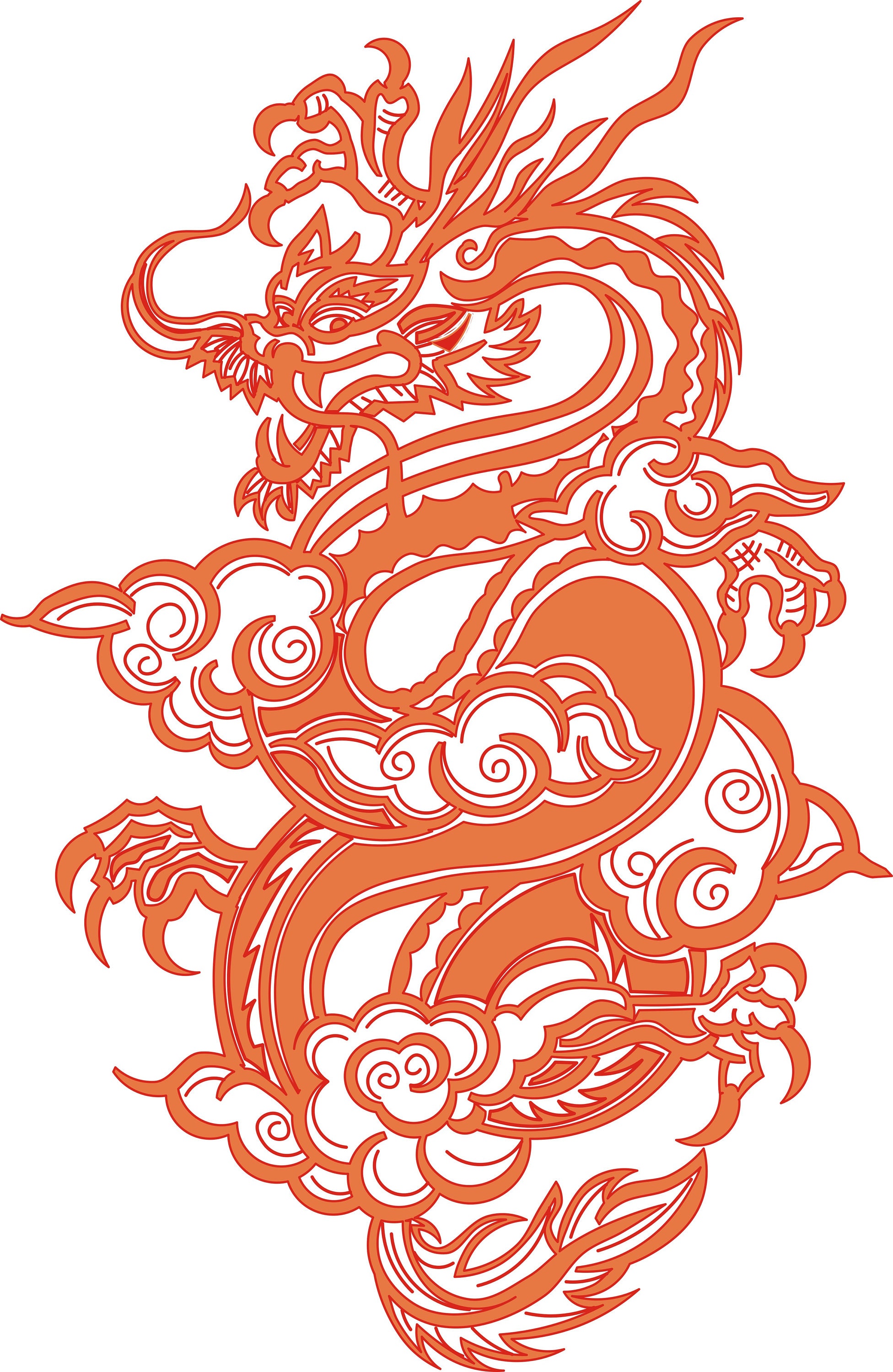Chinese Dragon SVG. Dxf PNG. EPS. Jpg Big Size 300 Dpi | Etsy