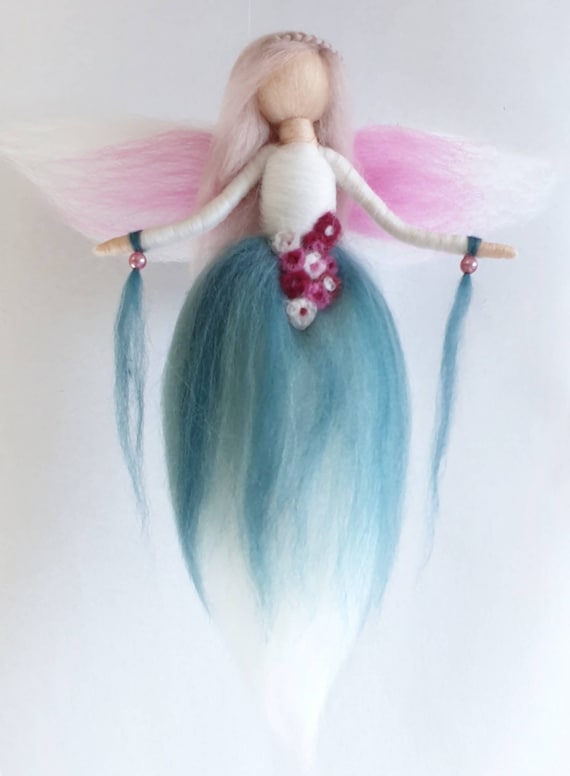 Felt Fairy Needle Felt Fairy Fairy Gifts Wool Dolls Etsy UK