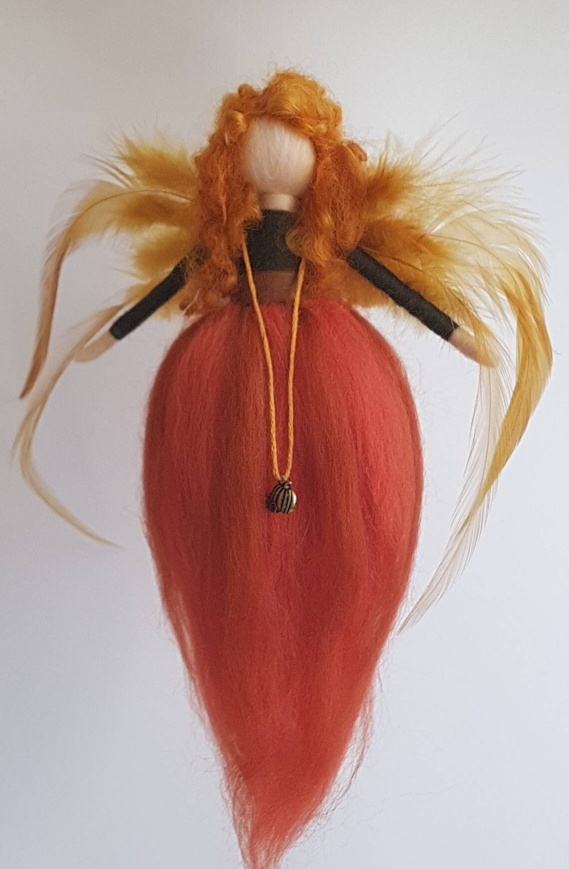Needle felt Fairy wool felt dolls hanging fairies Autumn Etsy