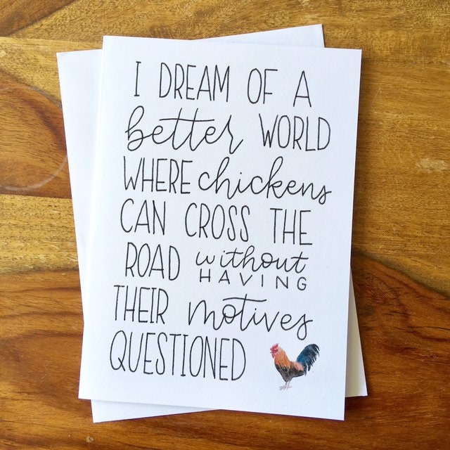 Funny Card Chicken Card Happy Birthday Card Comedy Card Etsy