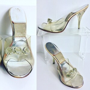 Lucite shoes low heel best sale