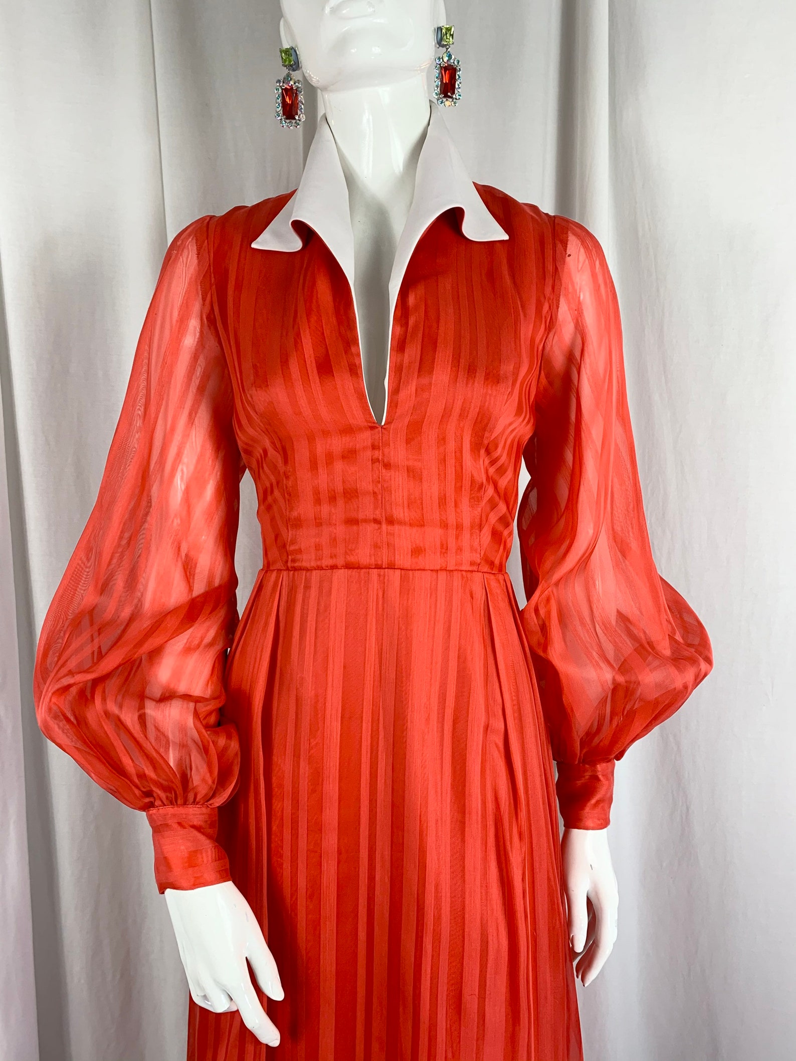 jacquard georgette gown