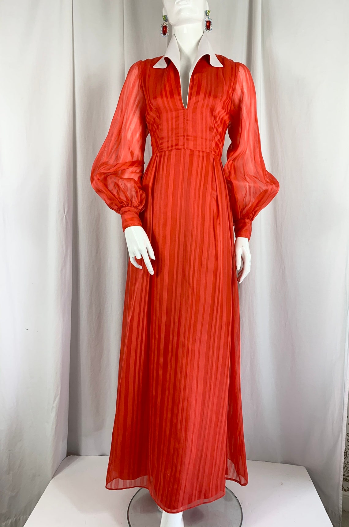 jacquard georgette gown