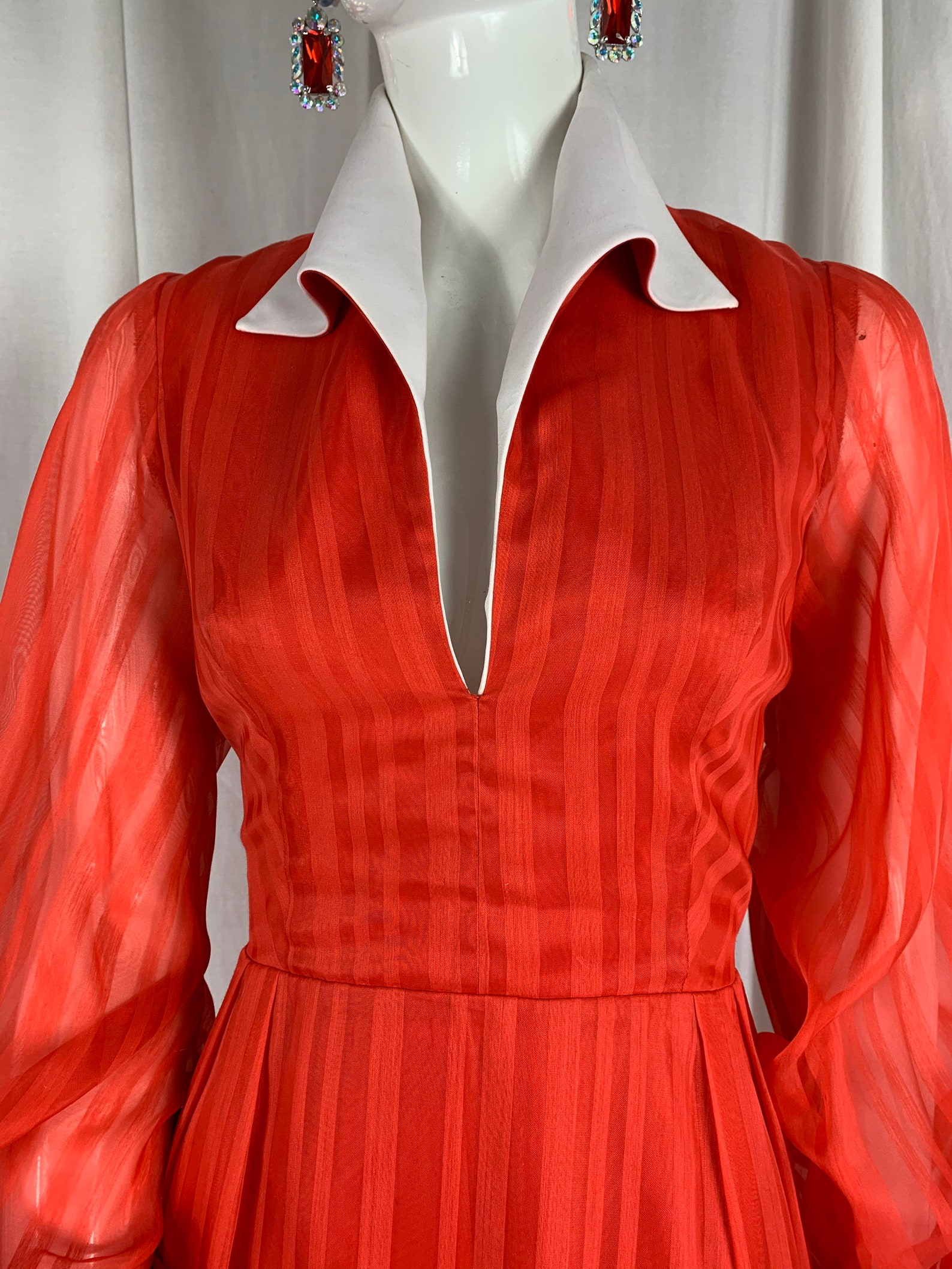 jacquard georgette gown