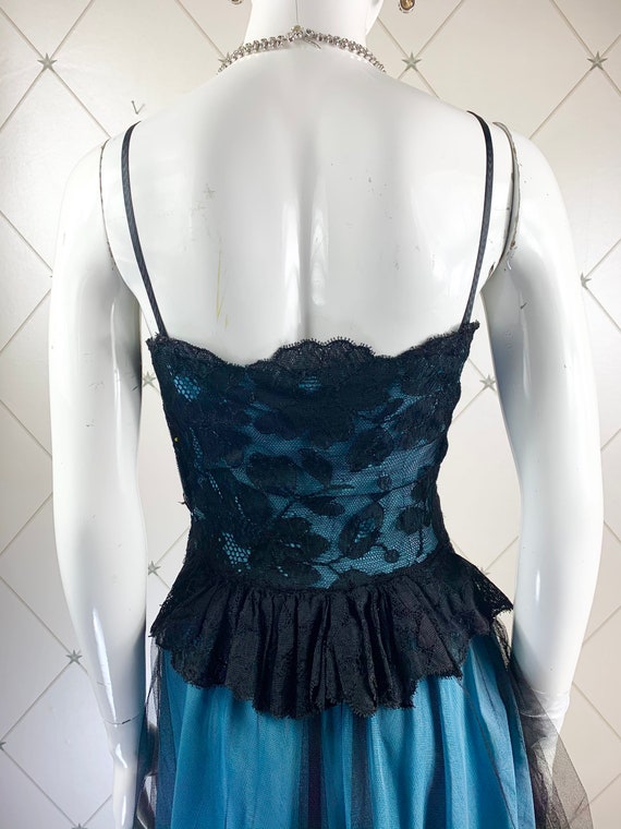 Late 1930's /Early 1940's Black Beaded Tulle & La… - image 7
