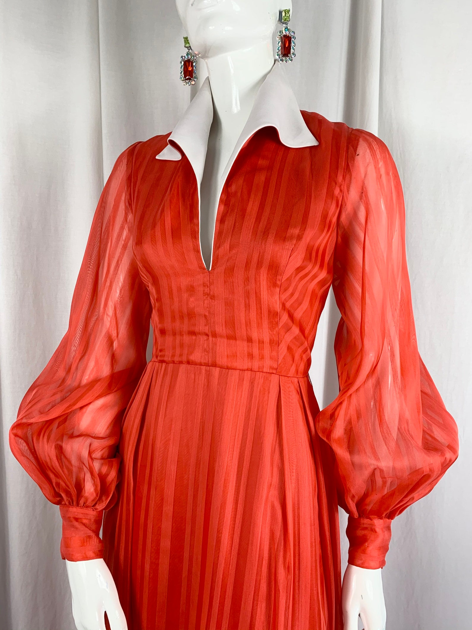 jacquard georgette gown