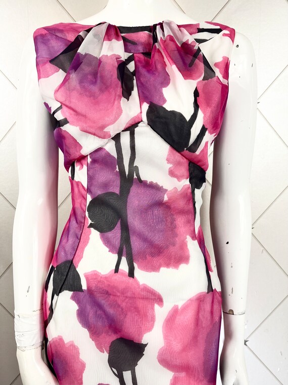 Long Sixty Dress Pink Gradient Print