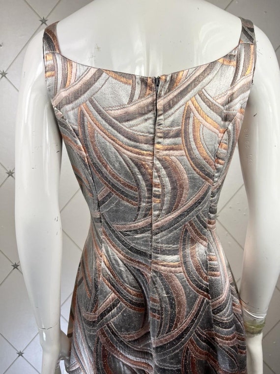 Late 1960's Abstract Deco Style Metallic Thread J… - image 8