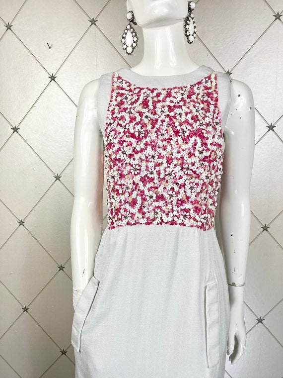 1960s Beaded Knit Full Length Evening Dress main image 0