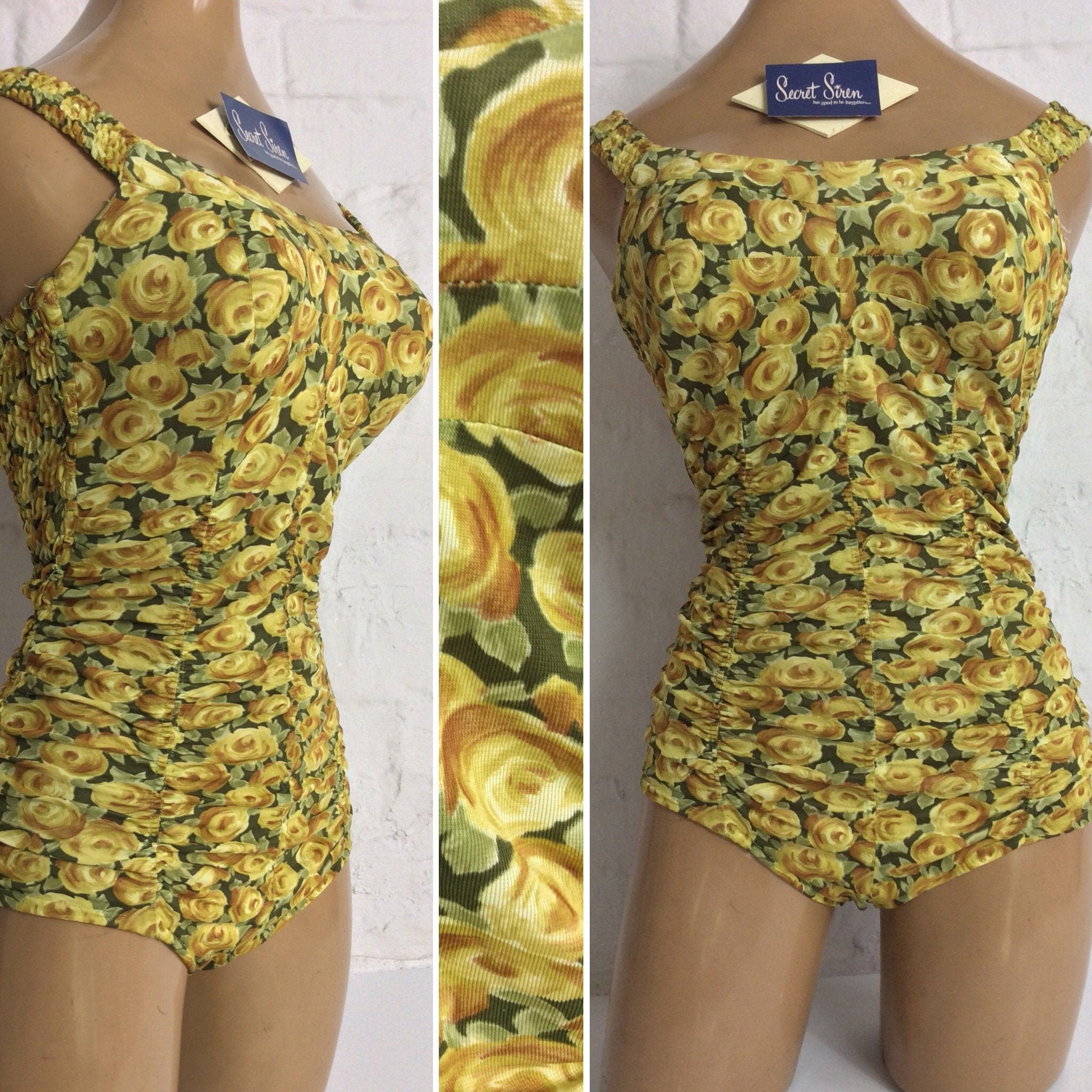 ruched swimming costume