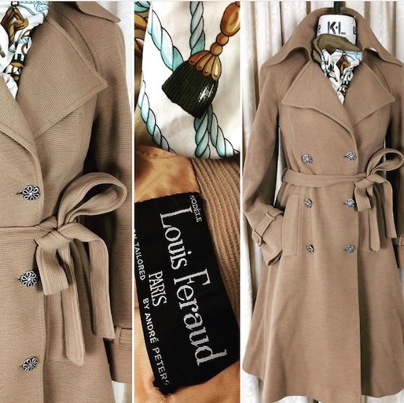 Classic 1970's Camel Trench Coat ... Label: Louis