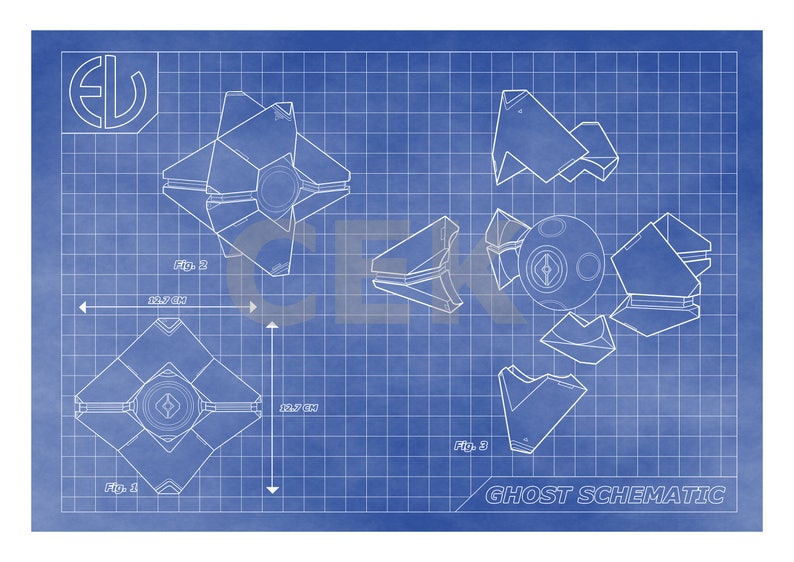 Destiny Ghost Blueprint | Etsy