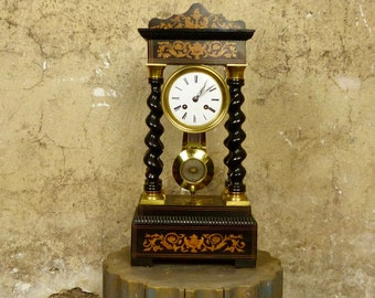 Antique French Napoleon III Empire Mantle Clock c1850 Bare Paris