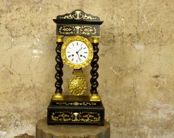 Antique French Napoleon III Empire Mantle Clock c1850 Vincenti & Cie