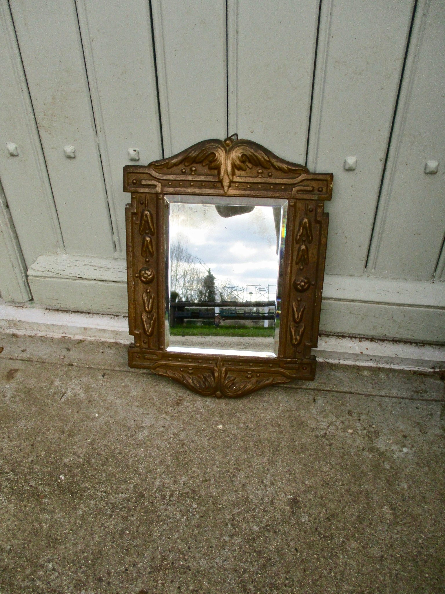 Vintage Français Art Nouveau Mirror C1930S