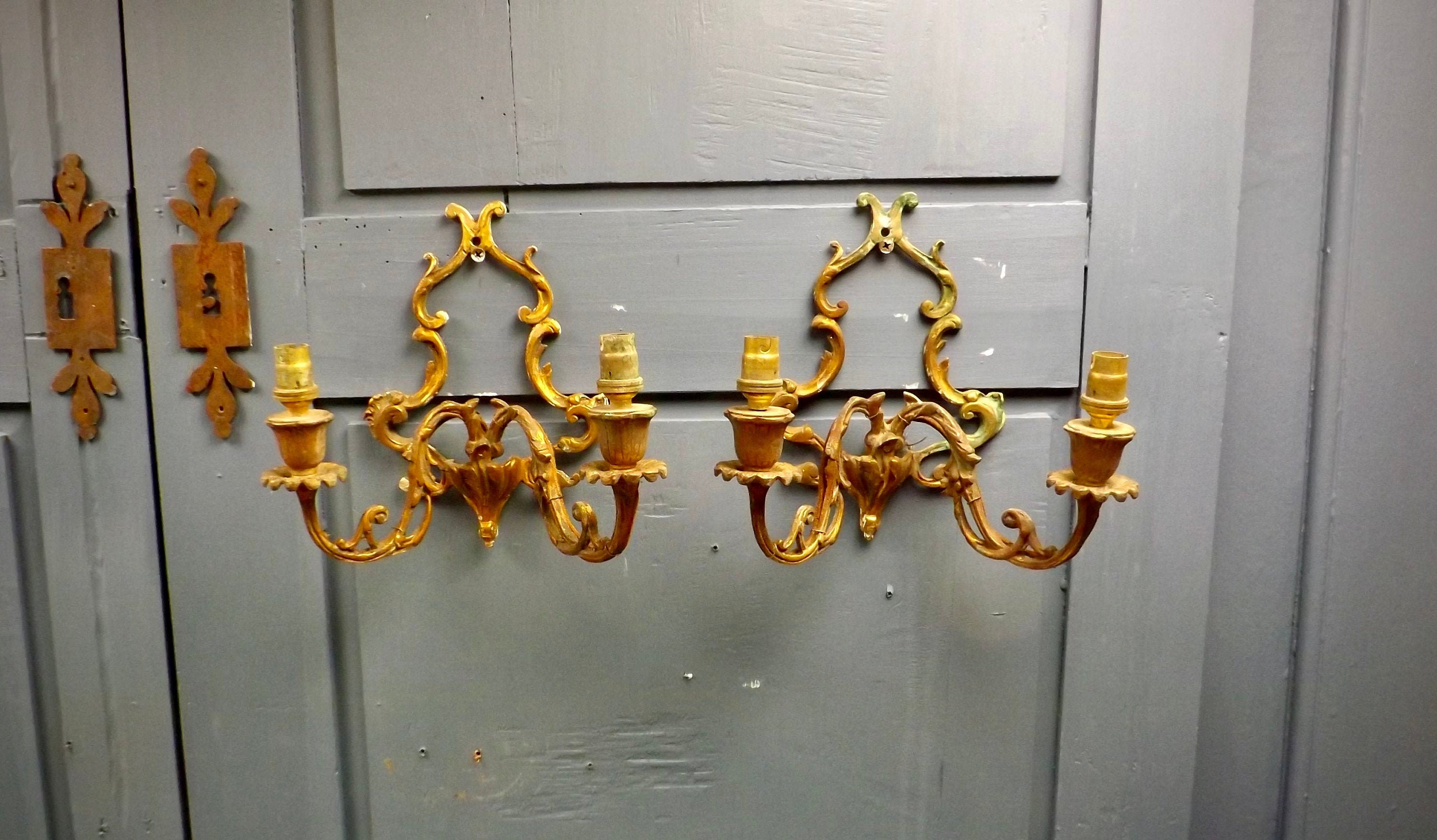 Vintage Français Ormolu Wall Lights | Paire C1850S