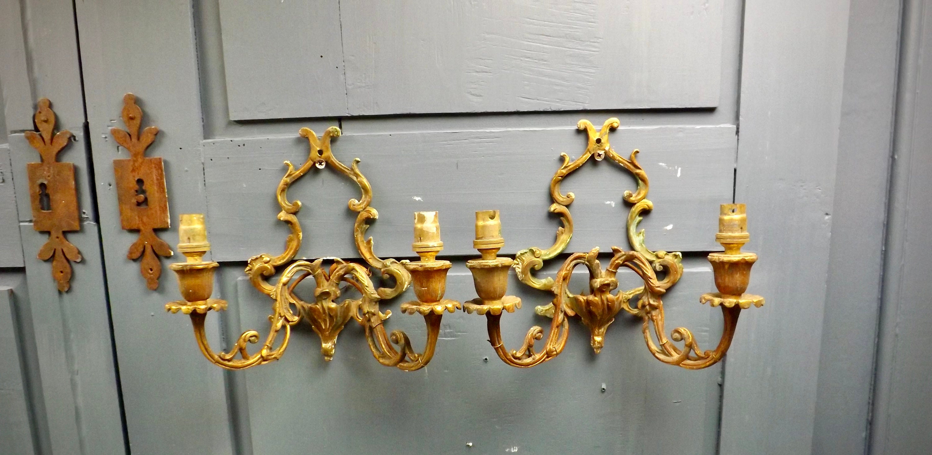 Vintage Français Ormolu Wall Lights | Paire C1850S