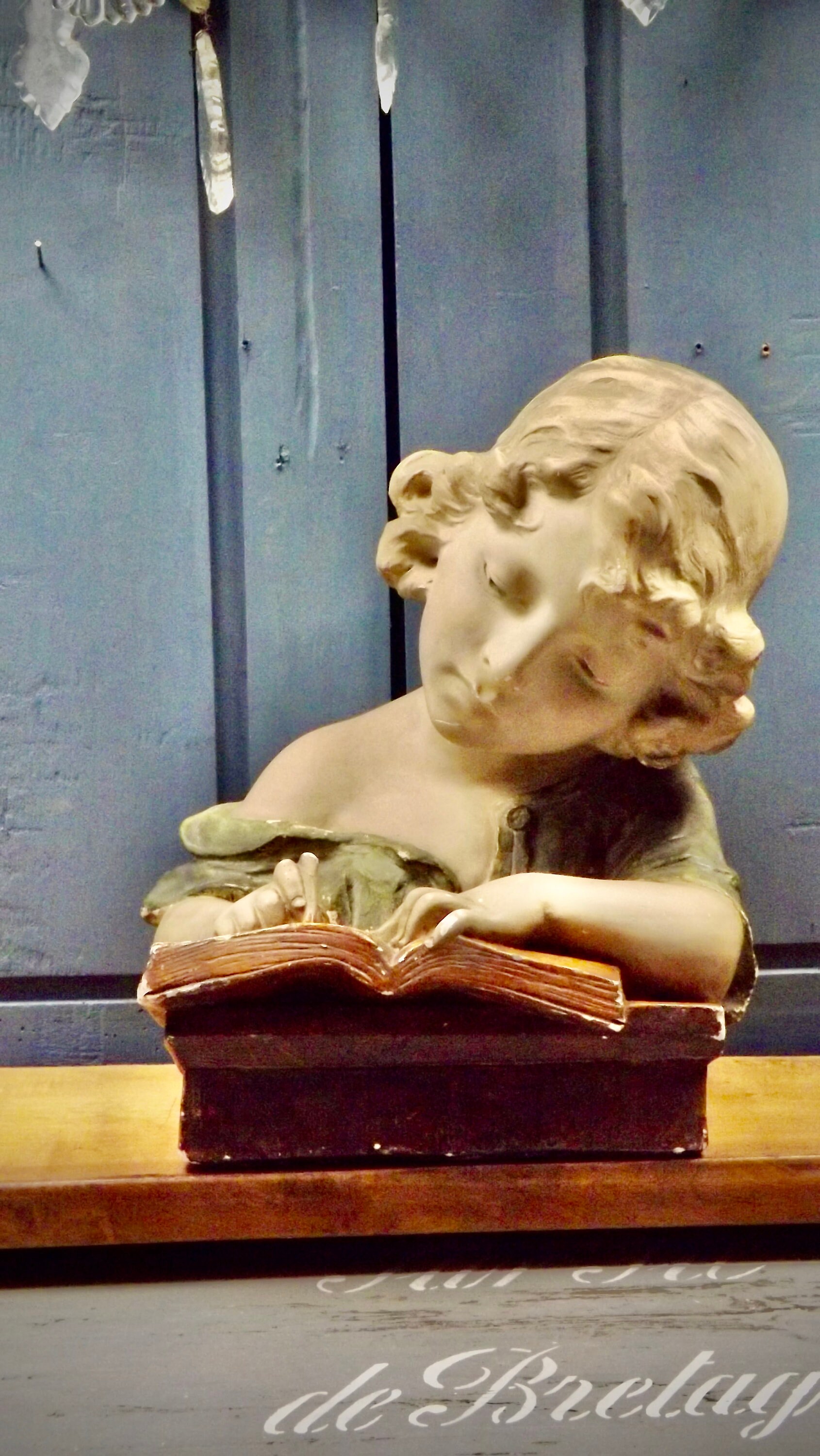 Grand Buste Français Vintage C1900 Signé Gustave Van Vaerenbergh