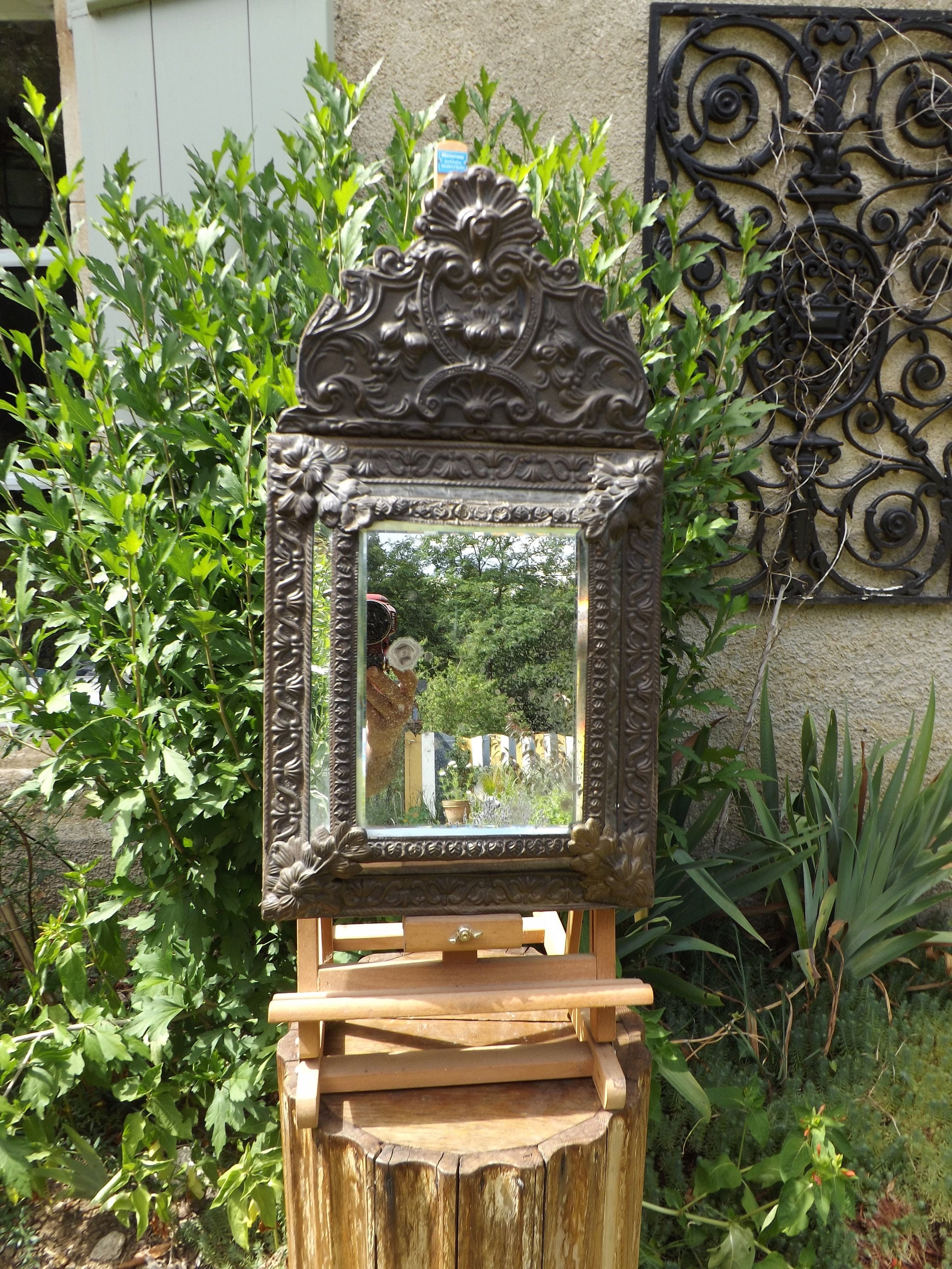 Miroir de Coussin Antique Français C1850