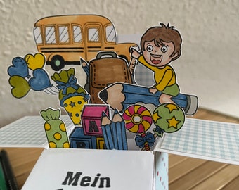 Einschulungs Karte für Jungen