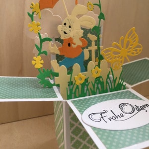 Osterkarte Pastellfarben 3d Pop up Karte