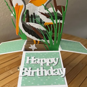 biglietto di auguri estivo con pellicani