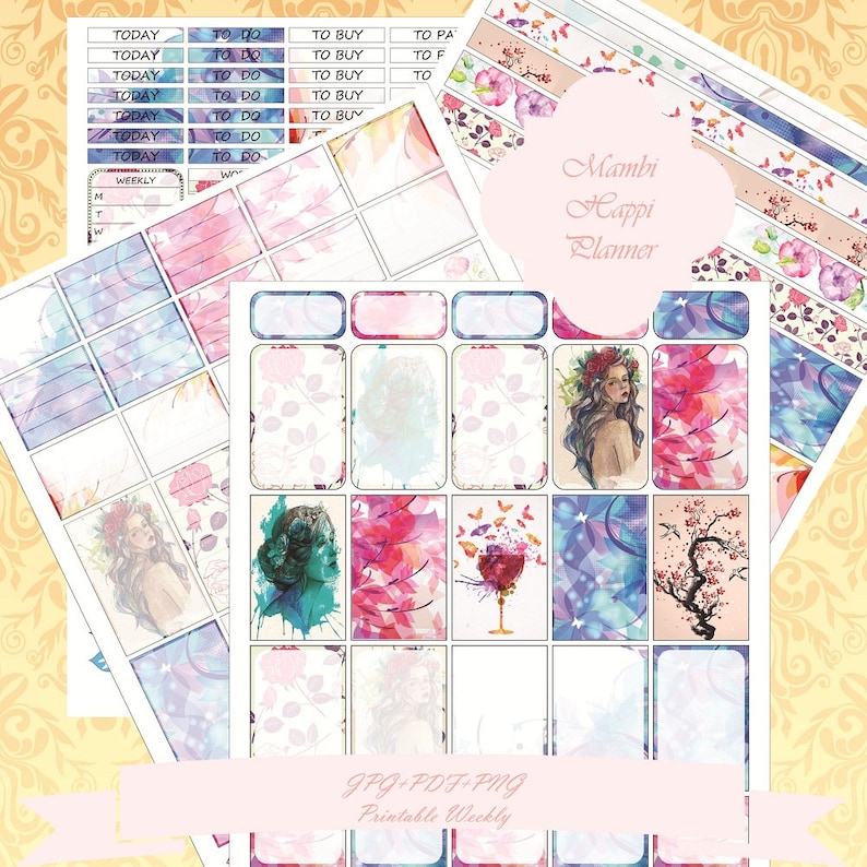 Mambi Happy Planner Printable Stickers/ Instant Download / | Etsy