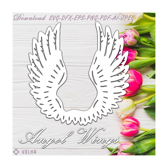 Download Free Angel Wings Svg Dxf Png For Silhouette Cameo Cricut Other Etsy SVG Cut Files