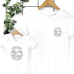 Personalised Matching T-Shirts for Dad, Son, Daughter, Baby, Family, Mischief Makers Design ideal for First Fathers Day Gift