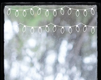 Christmas Window Stickers Fairy Light Window Clings Decorations