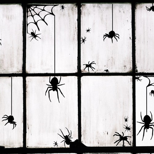 Spider Halloween Window Stickers Spooky Season Decor Creepy - Etsy