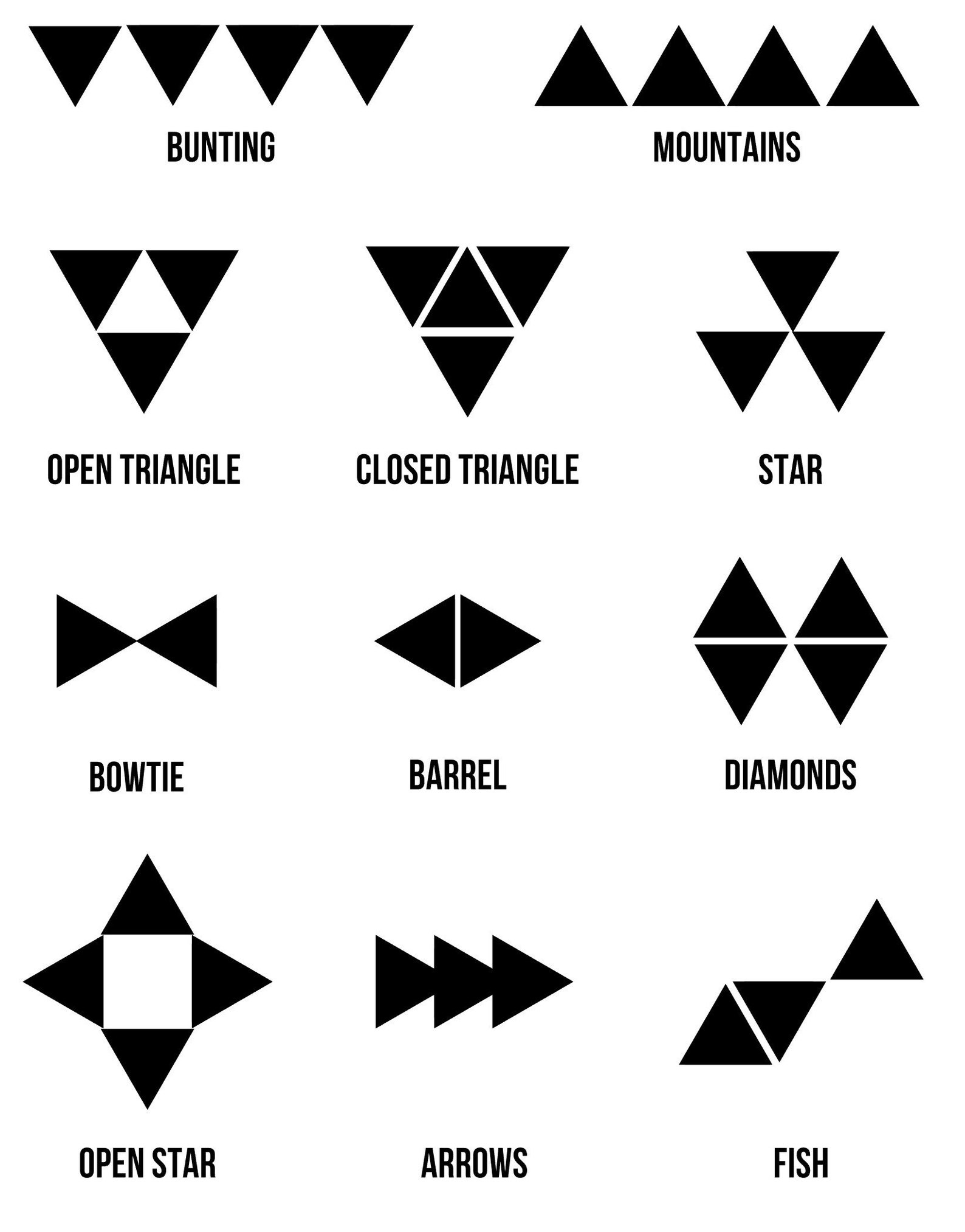 Modern Arrow Wall Sticker Set - 44 Removable Triangle Pattern Decals For Nursery & Home Decor