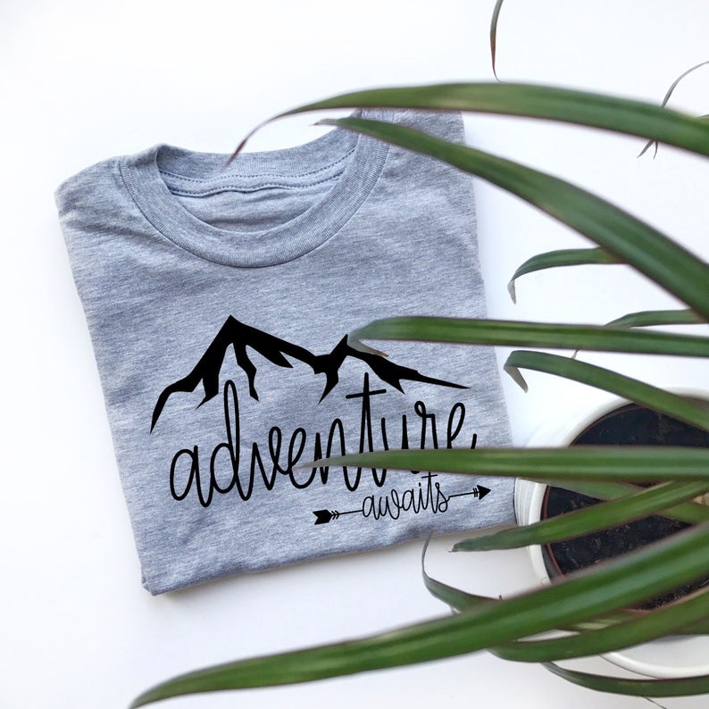 Boy Toddler Clothes Adventure Awaits t-shirt kids tshirt t shirt outdoors mountains nature climber climb explore image 4