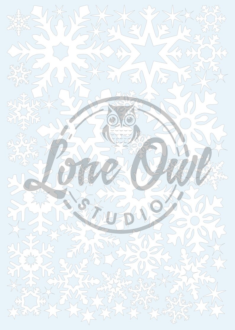 Snowflake Christmas Decals for Window Wall Mirrors Glass Etsy