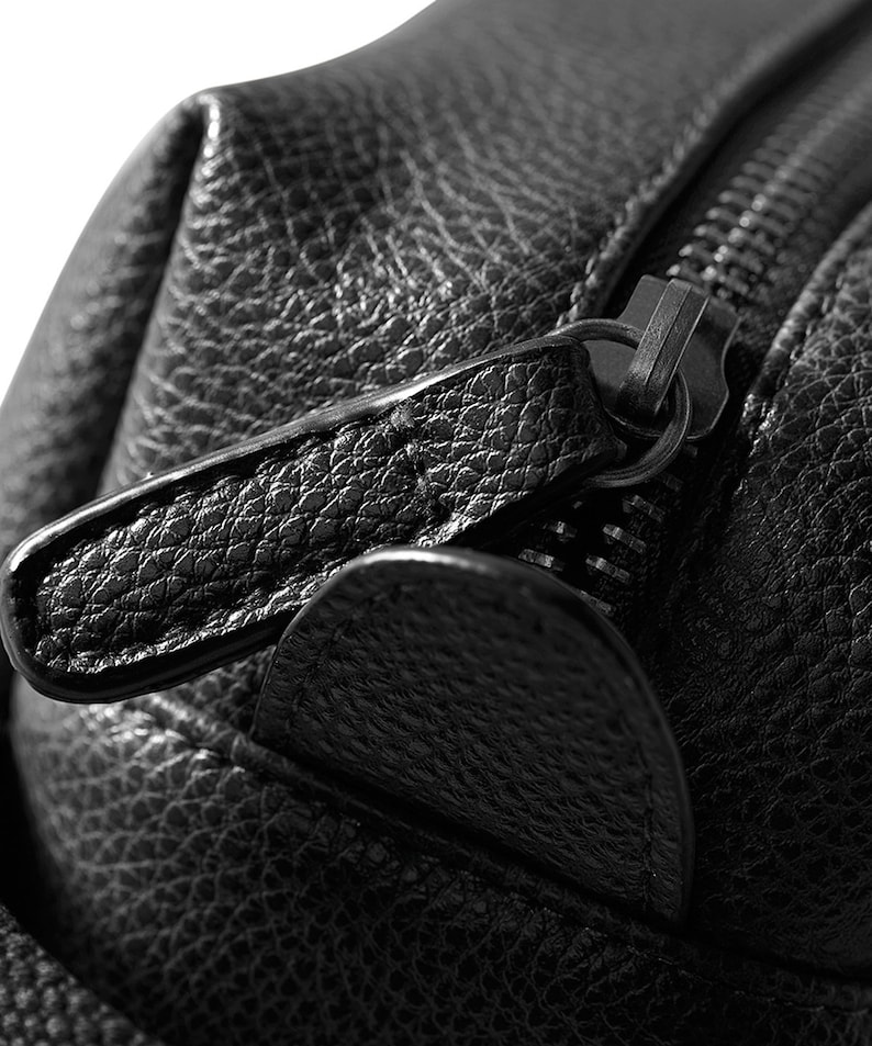 Personalised Mens Wash Bag Faux Leather Toiletry Bag in Black Etsy UK