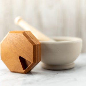 Octabox. Vitamin & Pill dosage Box in Sustainable American Hardwoods