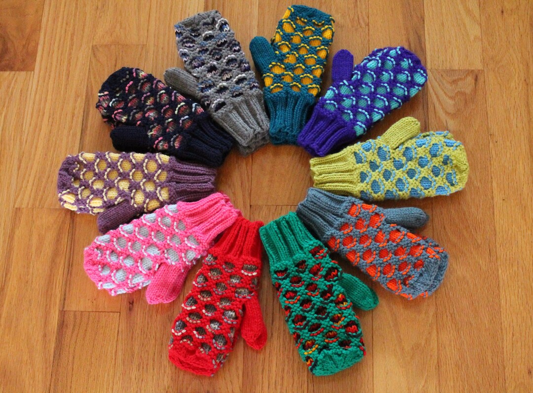 Hand Made Knit Newfoundland Mittens Kid's Large Etsy