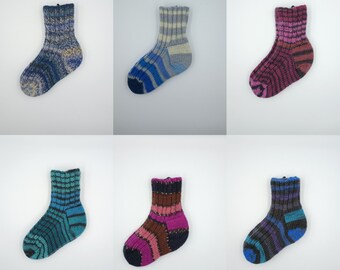 Handmade Knit Wool Socks for Baby and Toddler 18-24 Months