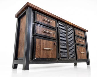 Modern Industrial Bar, Coffee Bar, Liquor Cabinet