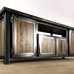 Modern Industrial Media Console, Console Table, TV stand, Entertainment Center