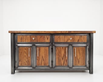 Modern Industrial Coffee Bar, Buffet, Credenza