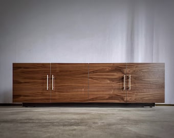 Black Walnut Mid Century Modern Media Console