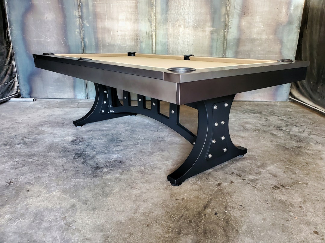 Custom Modern Industrial Pool Table Etsy