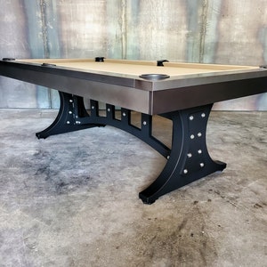 Custom modern industrial pool table