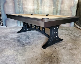 Custom modern industrial pool table