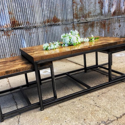 Custom Nesting Tables Coffee Table With End Tables Etsy